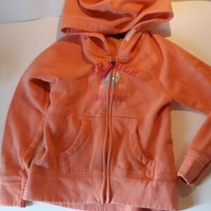 Tommy Hilfiger peach fleece hooded jacket sz 6